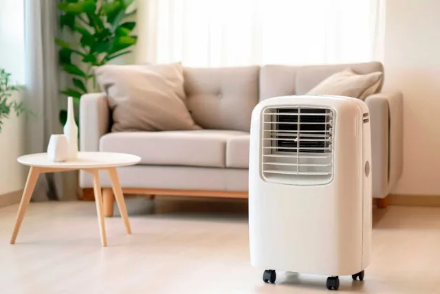 Aire acondicionado portátil en una sala